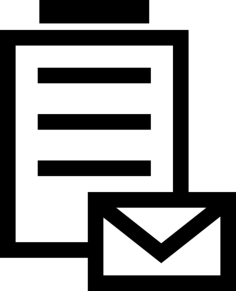 Note Paper And Email Envelope Outline Icon Svg Set, Free Vectors File
